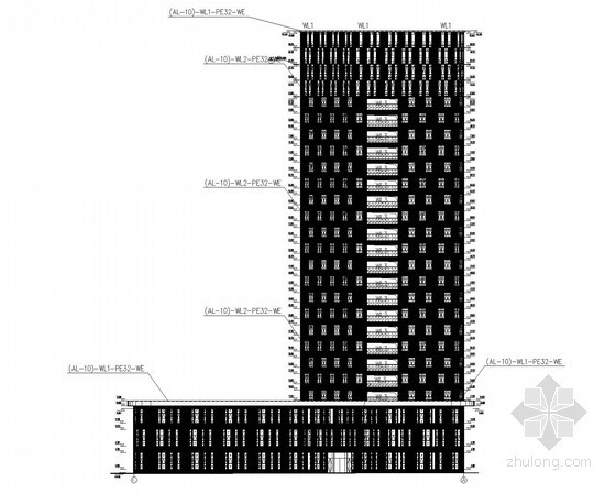 [长沙]大型综合亮化工程景观照明设计施工图纸76张-布灯、布线施工图4 