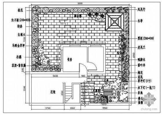 新中式景观屋顶花园资料下载-某屋顶花园景观设计