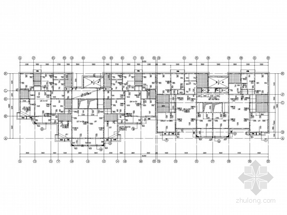 18层剪力墙住宅结构施工图(梁筏基础)-结构板配筋图 