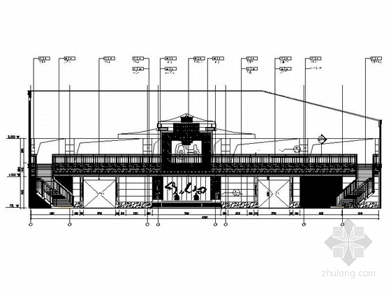 [江苏]农业示范园现代风格培训中心大堂公共区域施工图大堂立面图 