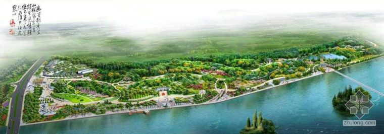 大型公园建筑设计资料下载-山东临淄公园配套建筑设计