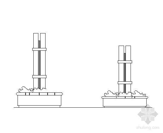 入口大门大样图资料下载-某大门廊柱施工大样图