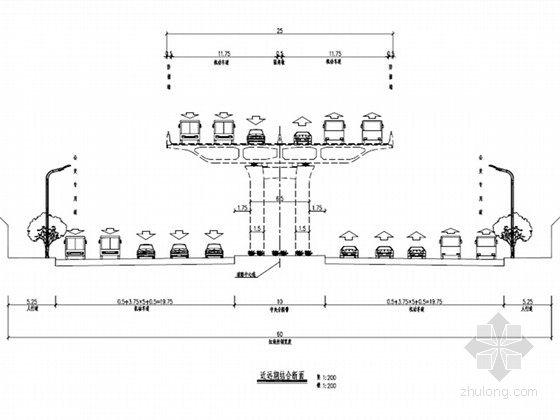 道路施工图纸样图资料下载-[河南]城市主干路全套施工图设计108张（交通 排水 电气）