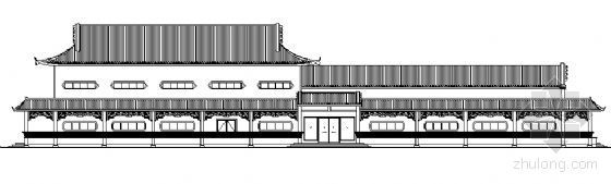 礼堂剖面设计资料下载-某中国仿古大屋顶礼堂建筑施工图