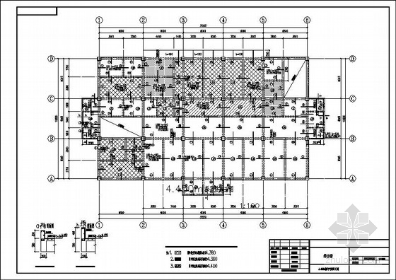 职工食堂建筑图纸资料下载-8度区四层框架结构职工食堂结构施工图