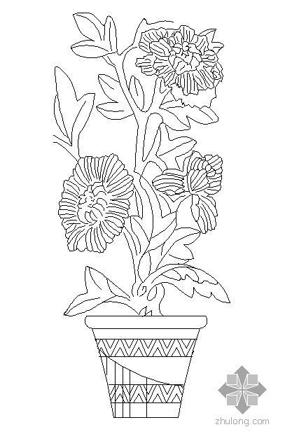 3D植物装饰盆栽资料下载-盆栽植物图块4