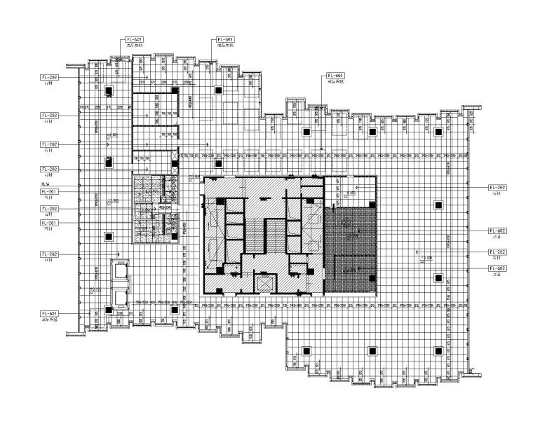 [深圳]大涌知名地产城新展示中心室内设计方案+软装方案+CAD施工图-二层地面铺装图