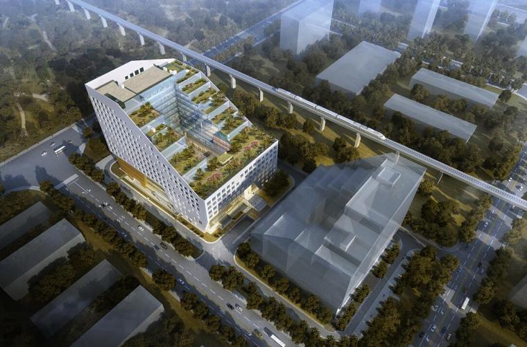 公司办公楼设计全套资料下载-中国电建华中电力设计研究院有限公司办公楼建筑模型（2017年）