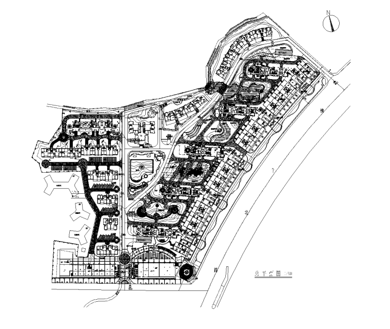 雕塑设计cad资料下载-[广东]珠海美丽湾居住区景观设计CAD施工图