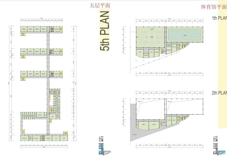 [广东]高级中学建筑方案文本（现代风格）-五层平面图