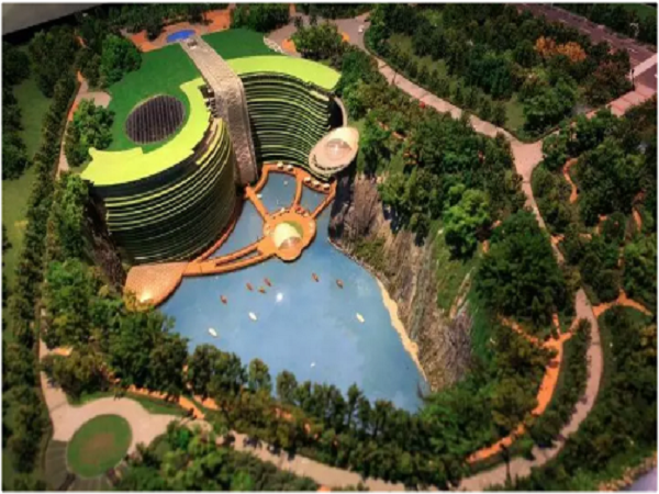 建筑开工令资料下载-上海世贸深坑酒店：一个令世界为之惊叹的建筑奇迹！