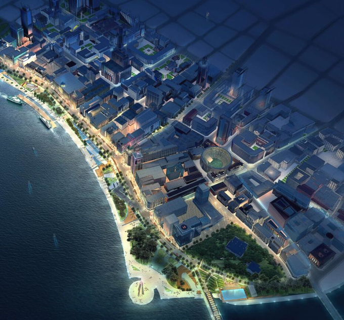 加伦河滨水区改造资料下载-[上海]滨水区景观城市设计