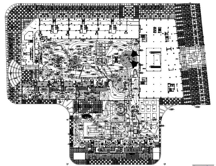 [广东]某大型花园小区全套景观施工图设计（推荐下载）-总平面图