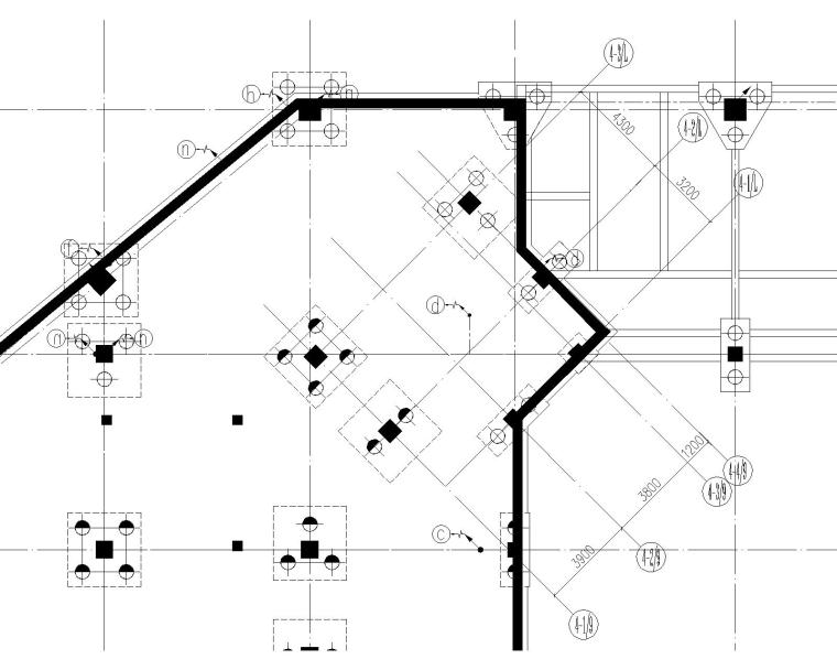 [江苏]某奥体中心体育馆强电施工图纸-体育馆基础接地平面图