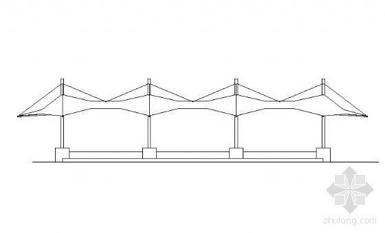 张拉膜亭子cad资料下载-某拉膜亭大样图