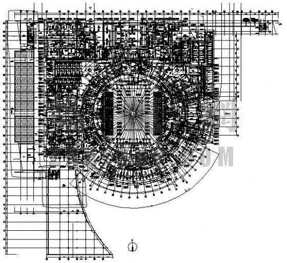 住宅一楼建筑施工资料下载-某网球中心一楼空调设计图