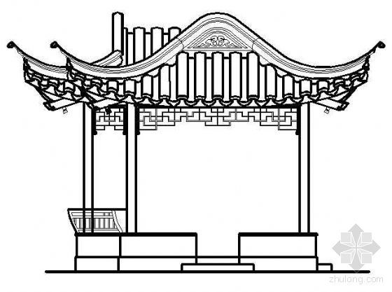 仿古亭CAD图资料下载-某仿古亭大样图