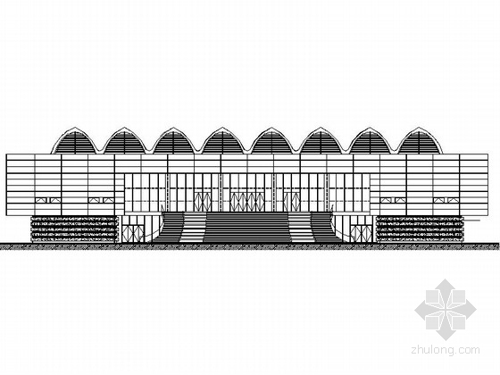 会议中心建筑cad资料下载-[江苏]某市政三层会议中心建筑施工图（含效果图）