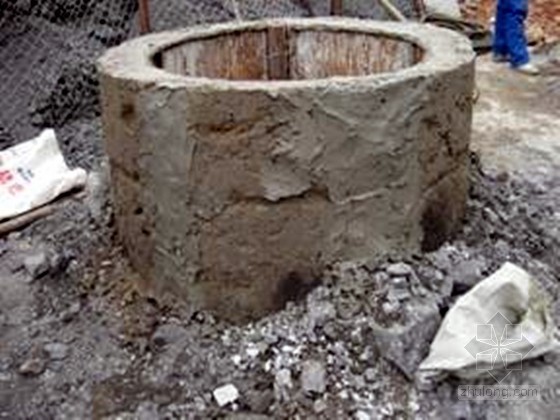 超厚煤矸石地层中人工挖孔桩施工技术总结-混凝土护壁 