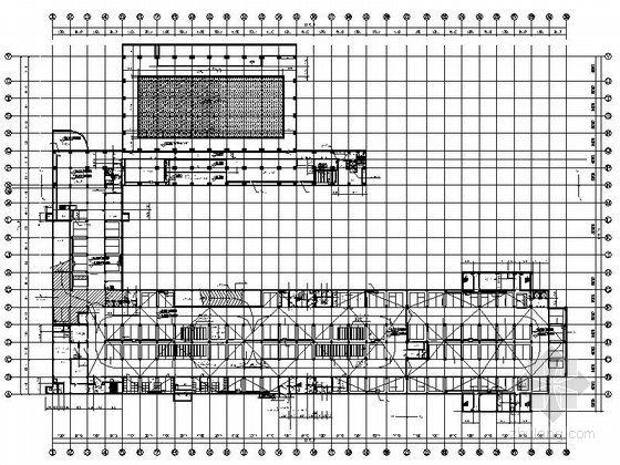 [湖南]简欧风格多层少年宫建筑设计施工图（知名建筑设计院）-简欧风格多层少年宫建筑设计平面图