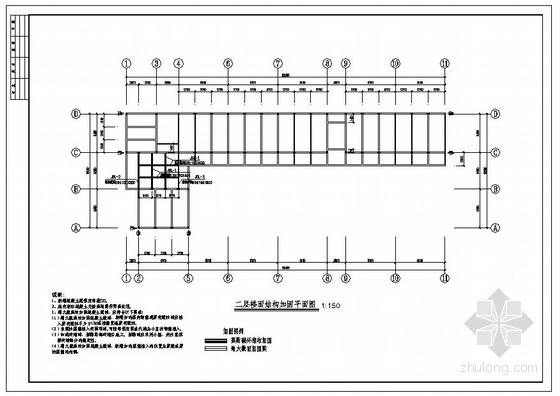 广西教学楼全套施工图资料下载-广西某6层砌体小学教学楼加固结构设计图