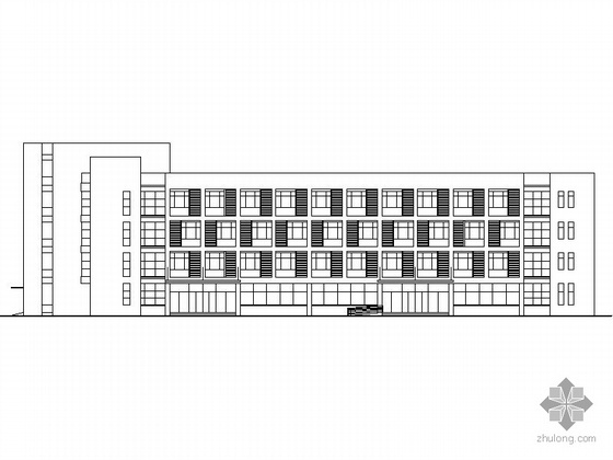 厂区现代办公楼资料下载-[江苏]某厂区四层办公楼、厂房建筑施工图