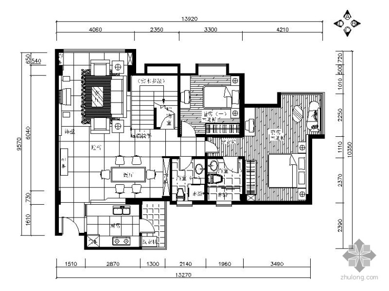 300平叠层别墅资料下载-三层叠层洋房装修图
