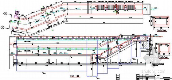 地下出入口CAD资料下载-城市轨道交通地下通道出入口工程主体结构设计图