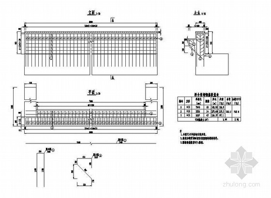 16米空心板桥设计资料下载-1×16米预应力混凝土空心板桥台背墙钢筋构造节点详图设计