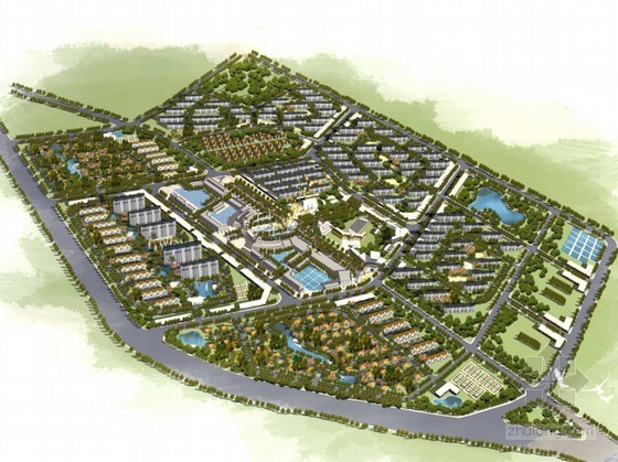 2021年天津市信息价资料下载-[天津市]某镇区概念规划