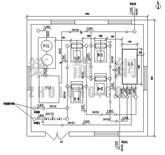 上海空调机房设计图资料下载-空调机房平面图