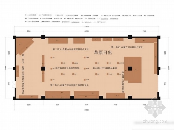 陈列品展示空间资料下载-[内蒙古]地标性建筑区级综合性博物馆陈列设计方案图