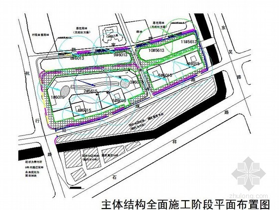 临建设平面布置图资料下载-[浙江]商业广场施工组织设计(全过程施工平面布置图)