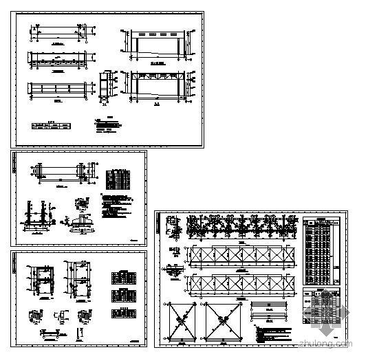 钢支架结构图资料下载-某空中走廊结构图