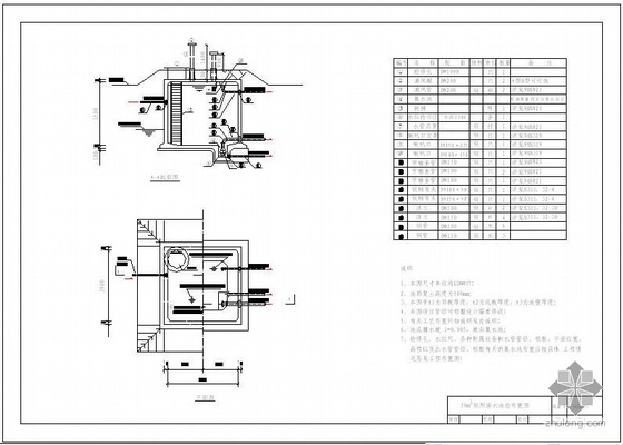 钢筋混凝土埋地水池资料下载-某钢筋混凝土矩形清水池结构图