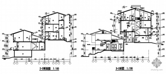 [南京]某海岸项目叠院拼接别墅建筑施工图（D12型）- 