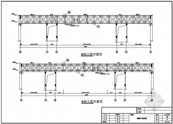 钢结构室外连廊设计资料下载-南京某钢结构连廊结构设计图