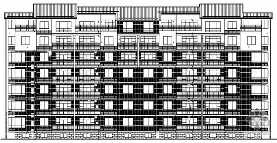 七层大厦建筑设计施工图资料下载-某七层住宅楼建筑施工图
