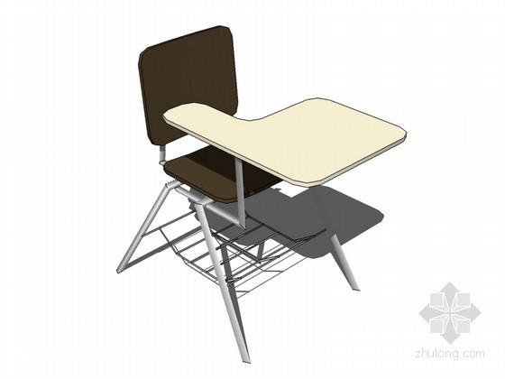 skp模型桌椅资料下载-单人桌椅