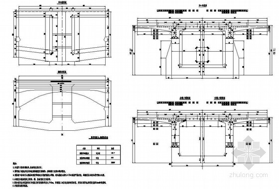建筑轮廓素材资料下载-(36+4x64+36)m双线连续梁梁段轮廓节点详图设计