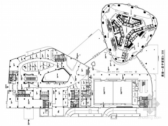 广州天花吊顶资料下载-[广州]新城市中心现代时尚顶级商务写字楼室内方案图