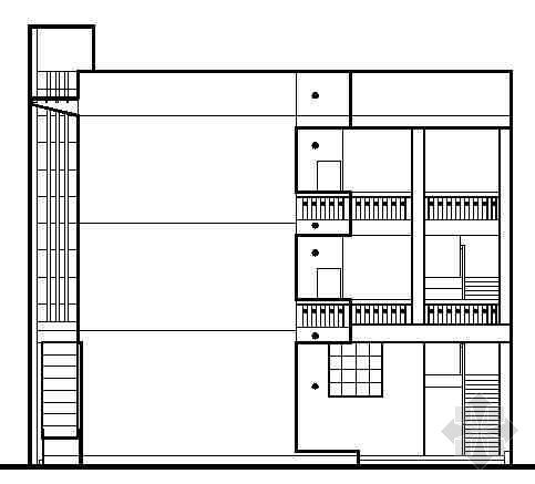 三层办公室立面施工图资料下载-某三层办公楼建筑施工图