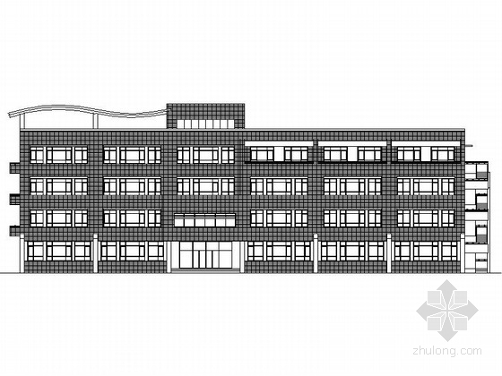 建筑扩初全套资料下载-某四层小学教学楼建筑扩初图