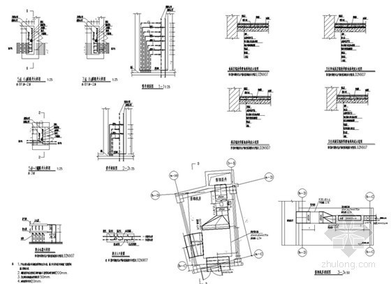 [山东]跃层住宅建筑采暖及通风系统设计施工图（含负荷计算书）-管井、排烟机房大样图 