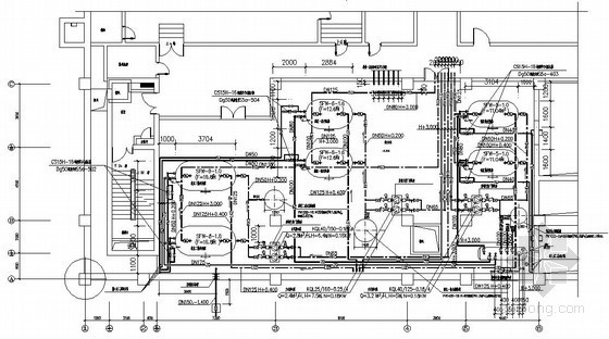 热力管道cad图资料下载-[江苏]热力站管道系统详图