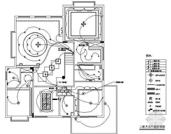 装饰电气回路设计资料下载-某别墅装饰设计电气图