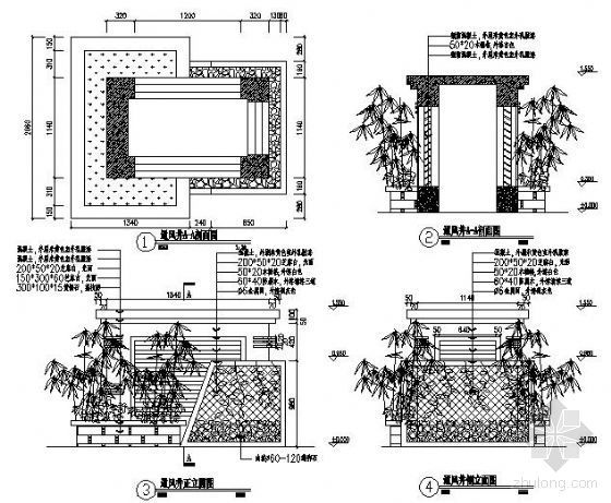 地下车库剖资料下载-地下车库通风口景观详图