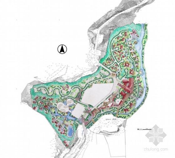 旅游山庄平面设计方案资料下载-[四川]高档风情温泉度假山庄规划设计方案