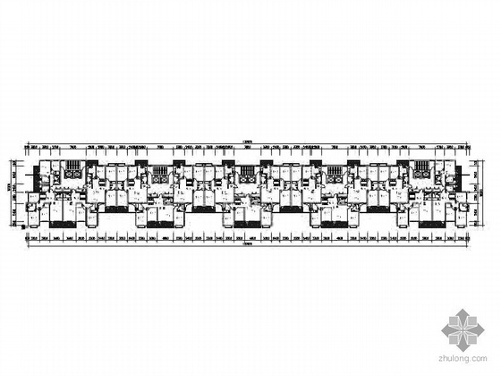 板式高层两梯三户户型资料下载-板式高层一梯三户型组合平面图（43/104/83/105/103）