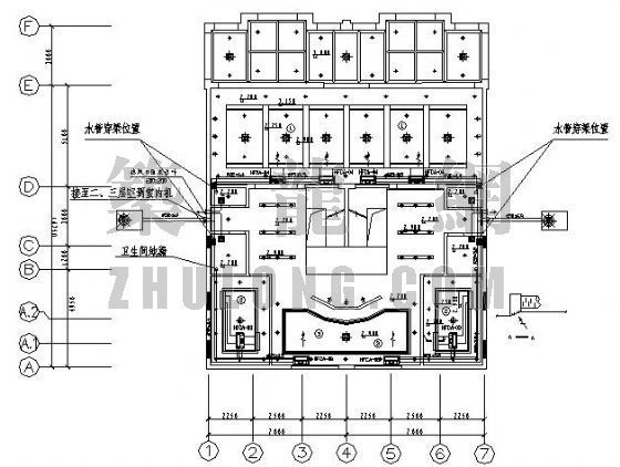 弧型楼梯CAD平面图资料下载-某别墅J型空调平面图